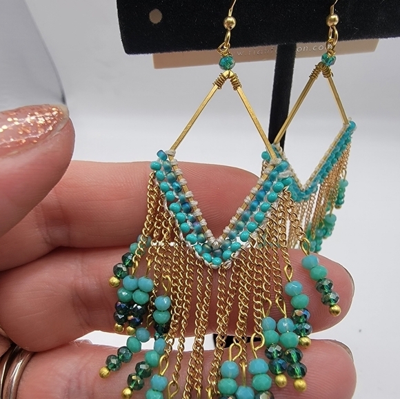 New Beaded Dangle Earrings - Picture 3 of 5